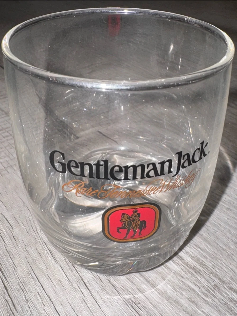 Vintage Gentleman Jack Lowball Glass Set 80s Rare Tennessee Whiskey - Set of 2